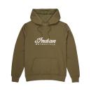WOMENS ESSENTIAL SCRIPT LOGO HOODIE - GREEN