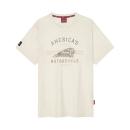 MENS HEADDRESS MOTORCYCLE T-SHIRT - OATMEAL