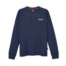 MENS HEADDRESS POCKET HENLEY LS T-SHIRT - NAVY