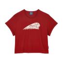 WOMENS CROPPED HEADDRESS T-SHIRT - RED