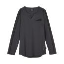 WOMENS IMC SLEEVE PRINT LS TEE - GRAY