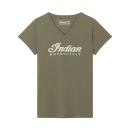 WOMENS ESSENTIAL SCRIPT LOGO T-SHIRT - GREEN