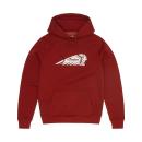 WOMENS ESSENTIAL SCRIPT LOGO HOODIE - RED