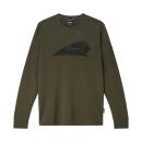 MENS HEADDRESS PRINT LONG SLEEVE T-SHIRT - GREEN