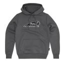 WOMENS OUTLINE HEADDRESS HOODIE - GRAY