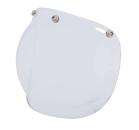 OPEN FACE RETRO HELMET BUBBLE VISOR - CLEAR