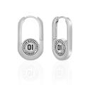 Indian Motorcycle 01 Oval Hoop Earrings