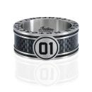 Mens Speedway 01 Carbon Fiber Band Ring