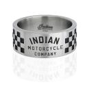 Mens Speedway Checkered Band Ring