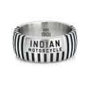 Mens Engine Lines Band Ring